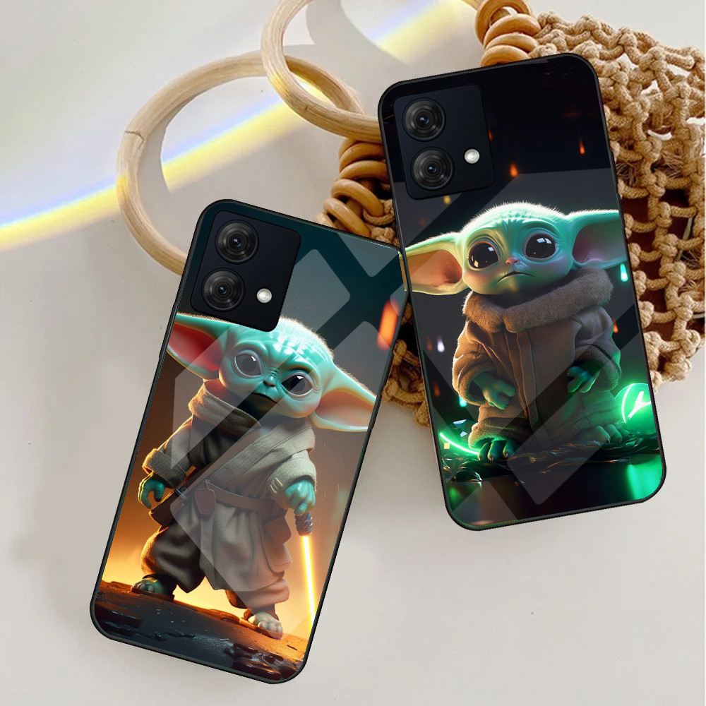 star wars Bebê Yoda Caso De Telefone Vidro Para Motorola Moto G14 G24 ...