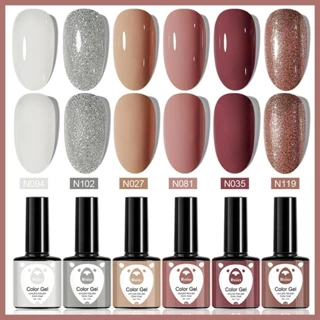 Conjunto De Esmalte Em Gel De 6 Cores , Para Todas As Estações , Arte Unhas , Kit De LED , Faça Você Mesmo , Salão De Be