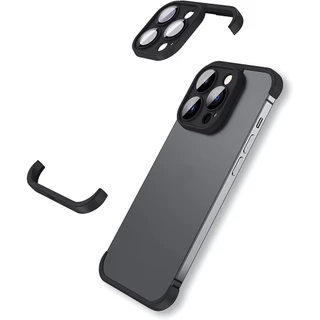 TPU Macio Almofada De Canto Pára-Choques + Protetor De Lente De Vidro Temperado Quadro Ângulo Esteira Caso Para iPhone 16 15 14 13 12 11 Pro Max