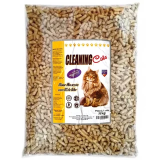 Granulado Higiênico 10kg de Madeira para Gatos e Roedores Cleaning Cats