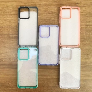 Capinha Protetora Transparente MOTOROLA G54/G14/G24/G04/G73/G84 Capa Case 3 em 1 Silicone Anti Pacto Aveludada Anti-Pacto