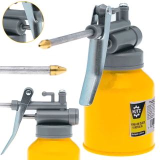 Almotolia metal 250ml manual bico rígido profissional óleo