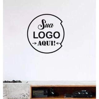 Adesivo de Parede Sua Logo Redonda
