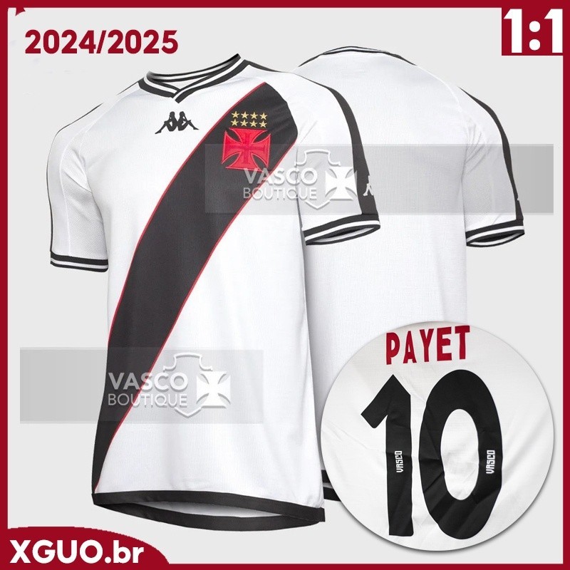 Camisa De Futebol Masculina 2024vasco da gama2025 Nova Tailandesa Longe 1 : 1 Versão Para Fãs Patrocinamento Personalizado