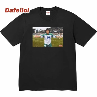 Supremo 24SS Maradona TEE Foto Personagem Redondo De Manga Curta Para Homens E Mulheres