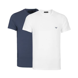 Ea7 Camiseta Pura de Algodão Puro Camiseta de duas peças de manga curta com gola redonda e fina, com gola redonda, com gola redonda e macia, respirável, estilo primavera de verão Label+Tag