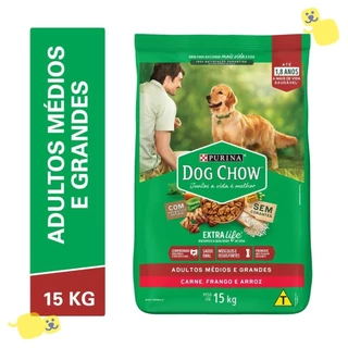 Alimento Dog Chow Adultos Frango 15kg Cachorro Saudável
