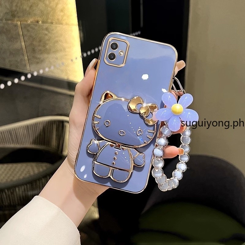 Caixa Do Telefone Samsung Galaxy A05 A05S A04 A04E Capa Protetora À Prova De Choque Softcase Novo design Bracelete Com Suporte Para Feminina HZZKT01