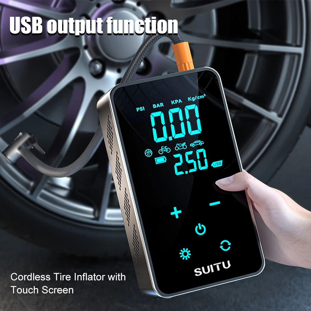 Bomba De Ar Compressor Encher Pneu De Carro Bike Moto Eletrica 150psi Touch Screen MXB-008