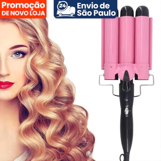 22mm Triplo Modelador Cerâmico Onda De Cabelo 200 ° C