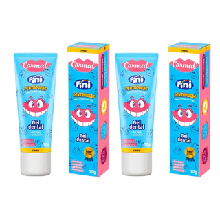 Kit Duplo Gel Dental Carmed Fini Dentadura Com Flúor 70g - Cimed em Oferta na Shopee