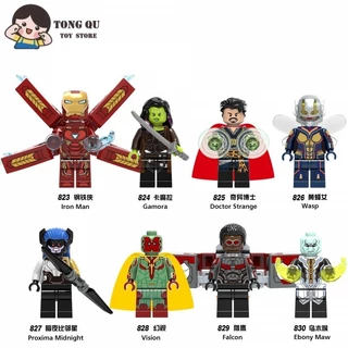 Superhero Minifigures Vision Falcon Building Block Doll Collection Modelo de brinquedo de aniversário