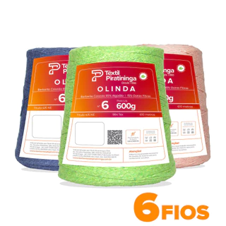 Barbante Olinda Colorido 600g 6 Fios -Têxtil de Piratininga