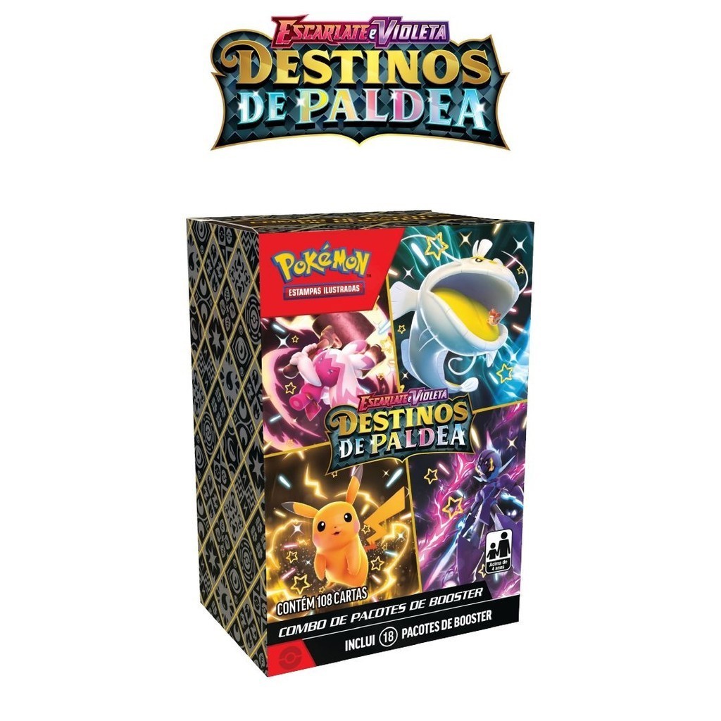 01 Mini Box Pokemon Coleção Destinos De Paldea - 18 Booster