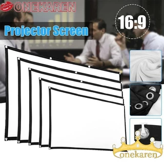 KR Projector Cortinas 60 72 84 100 120 150 Polegadas Tela De Projeção Para Uso Doméstico Ao Ar Livre Facilidade De Instalação