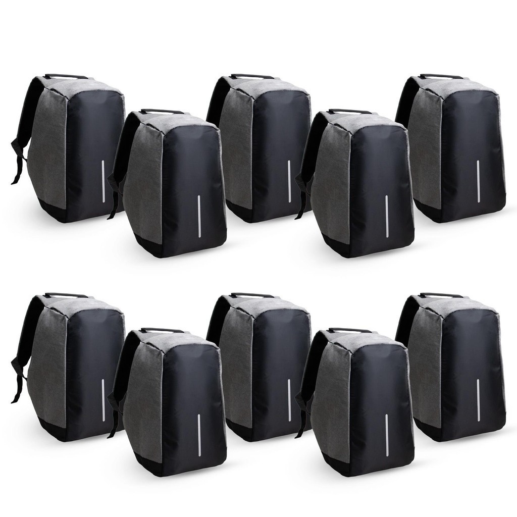 Kit 10 Mochila Antifurto para Notebook entrada USB Swiss Move