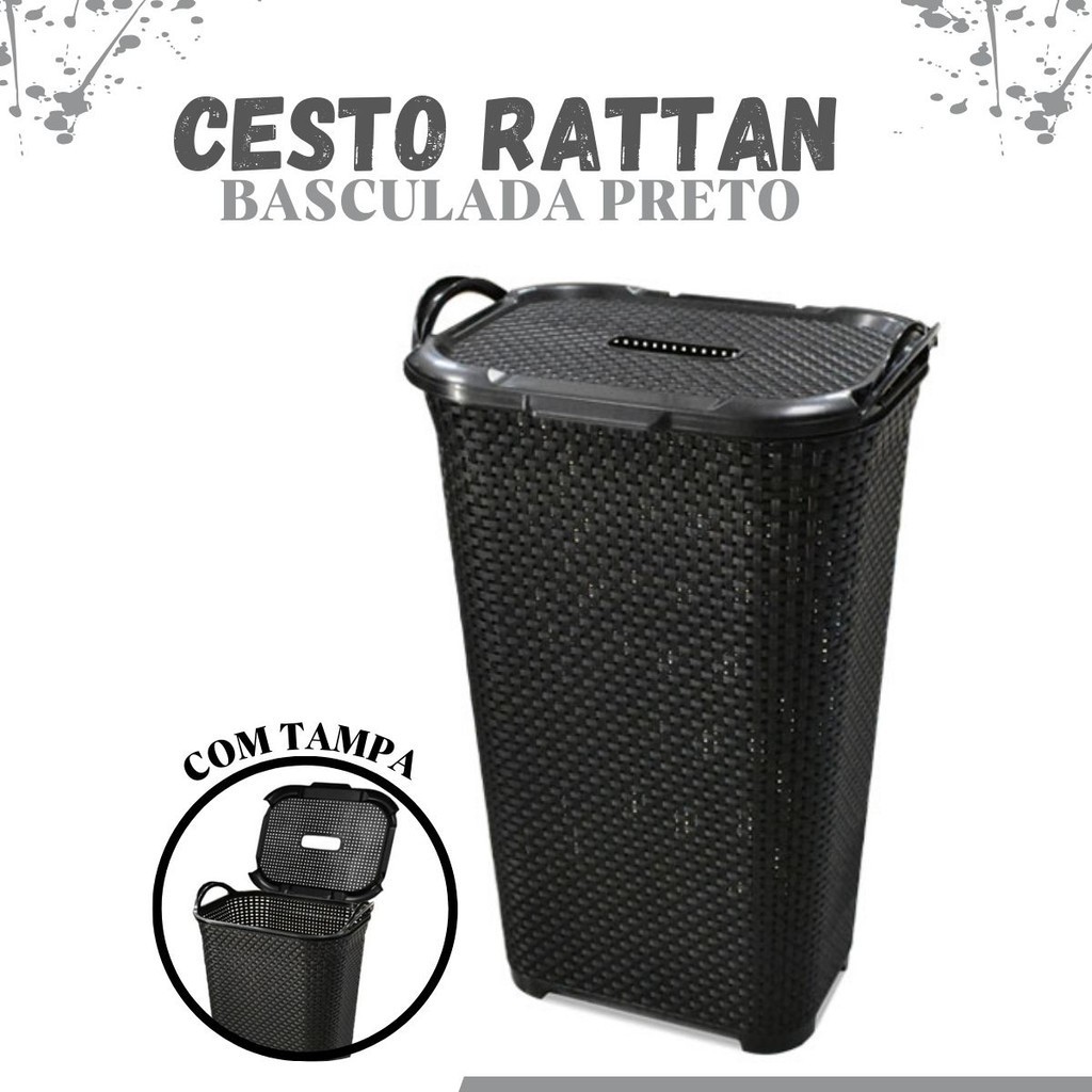 Cesto Rattan Tampa Basculda 50 Litros