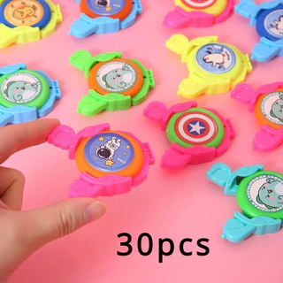 30pcs Lançador Frisbee Mini Giratório Toy Kindergarten Pequeno Presente