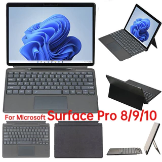 Para Microsoft Surface Pro 8 9 10 2024 2023 Teclado Bluetooth Touchpad De 13 Polegadas Com Porta-Caneta