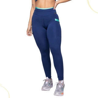 Legging Cris c/ Bolso Academia Feminina Cintura Alta Fitness