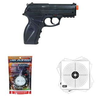 Pistola Airsoft Co2 Wingun Rossi C11+ Esferas Nautika + Alvo