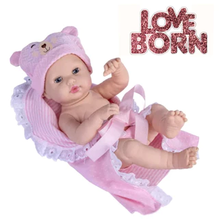 Boneca Love Born Recém Nascido Cotiplas com chupeta