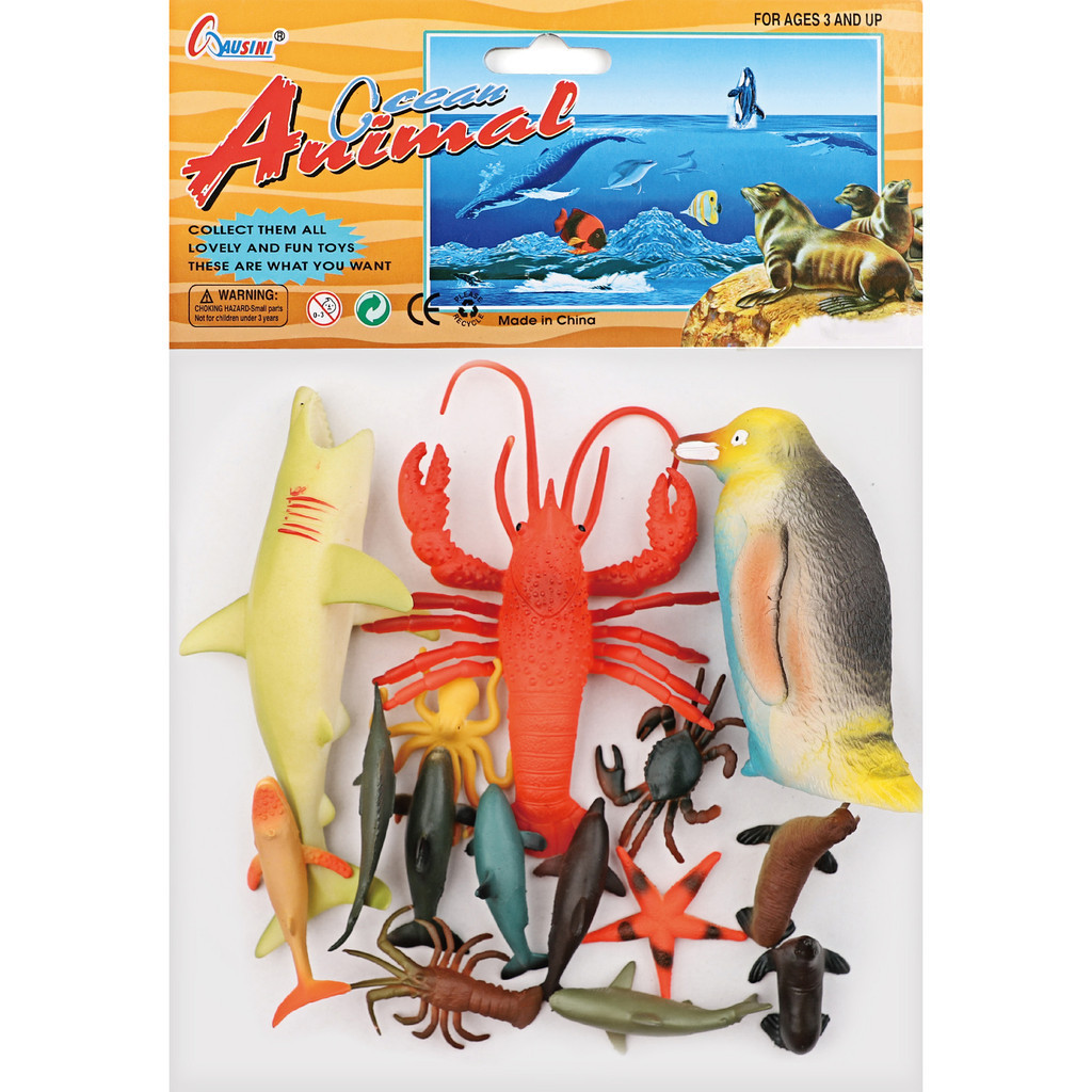KIT DE ANIMAIS MARINHO - 1 KIT 3 MODELOS - HM TOYS - 2310 | Shopee