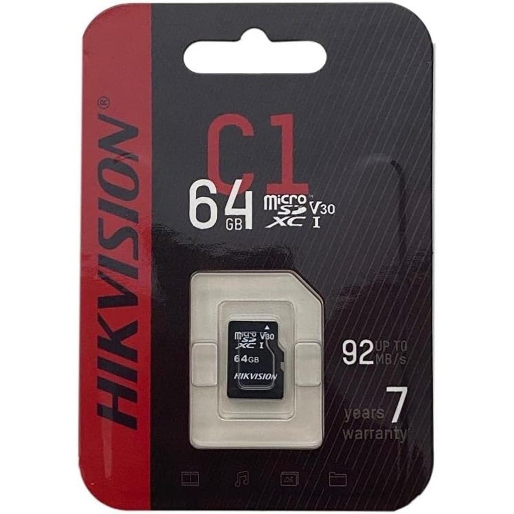 Cartão de Memória Micro SDXC Hikvision 64gb Class 10 Hs-tf-c1
