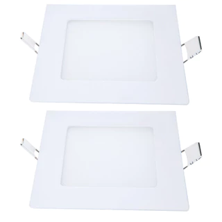2 Painel Led Embutir 6w Quadrado Luz Amarelo Bivolt Avant em Oferta na Shopee