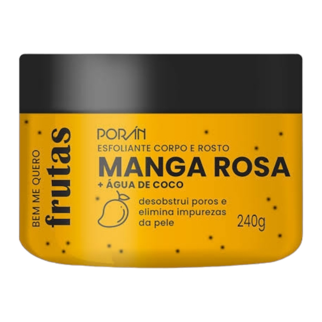 Esfoliante Porán Manga Rosa + água de coco 240g