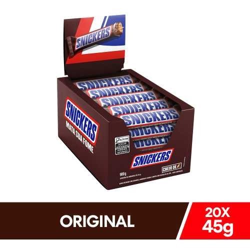 Display Chocolate Snickers Original Individual 45g | Shopee Brasil