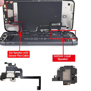 Alto-falante Com Sensor De Substituição Do Cabo Flex Para iPhone X XR XS 11 Pro Max Anel Alto-falante Inferior