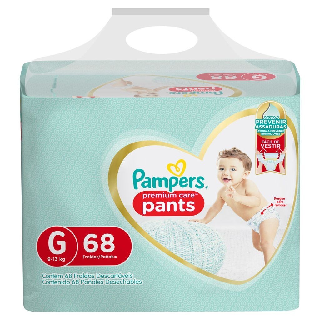 Fralda Pampers Pants Premium Care G 68 Unidades