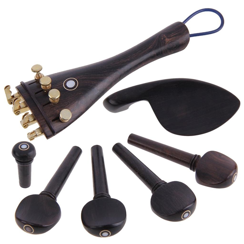 [Peça De Cauda Para Violino De Tamanho Completo (4/4) , 4 Pinos De Afinação Do Ajustador De Cordas ,