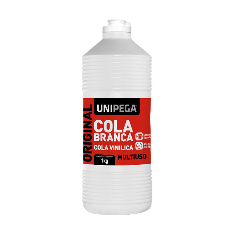 Cola Branca Original Base Água Uso Geral 1kg Unipega | Shopee Brasil