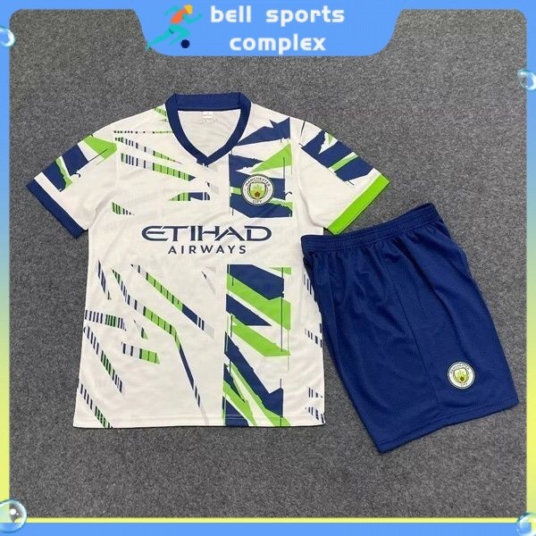 ⭐⭐Manchester City branco camisa de manga curta 2324 novo terno de futebol masculino moda futebol futebol futebol futebol futebol futebol estudante uniforme de competição