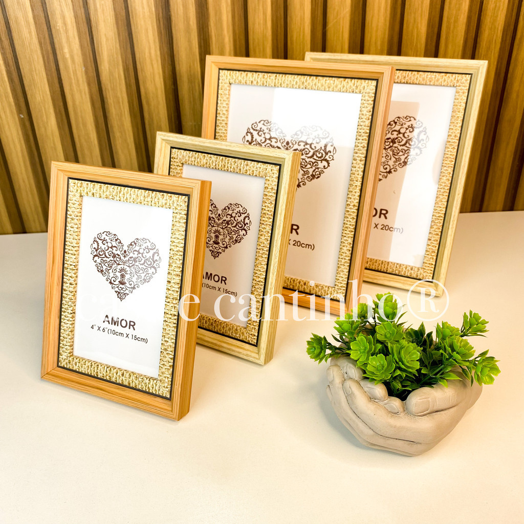 Porta Retrato para Fotos Porta Fotos com Moldura Guarda Lembranças Para Mesa Escritório Sala Quarto Multiuso