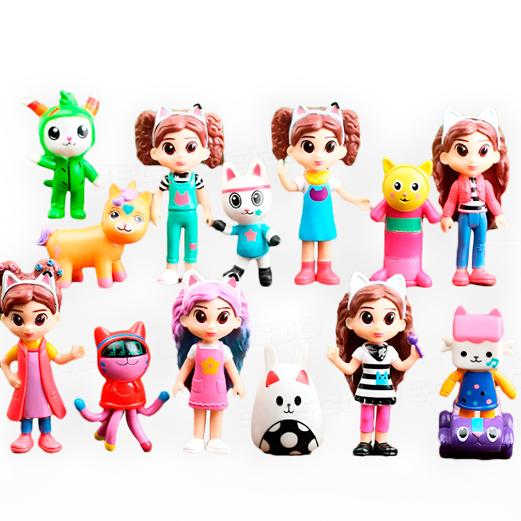 Kit 13 Peças Brinquedos Casa Magica da Gabby 7cm Infantil | Shopee