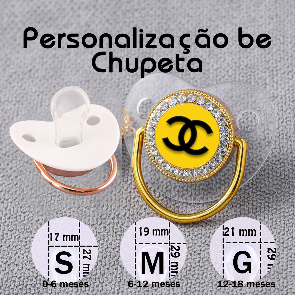 Chupeta personalizada com nome à sua escolha recém-nascido de 0-24 ...