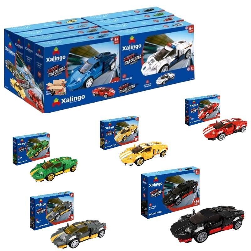 Brinquedo Pedagógico Blocos De Montar Carrinhos Super Máquina Na PISTA ...