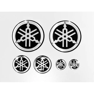 Kit Adesivos Logo Yamaha Resinado Cromado