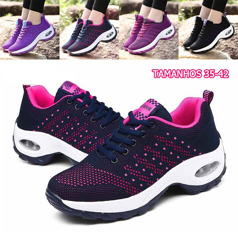 Tênis De Feminino De Corrida Leve E Confortável Para Esportes De ...