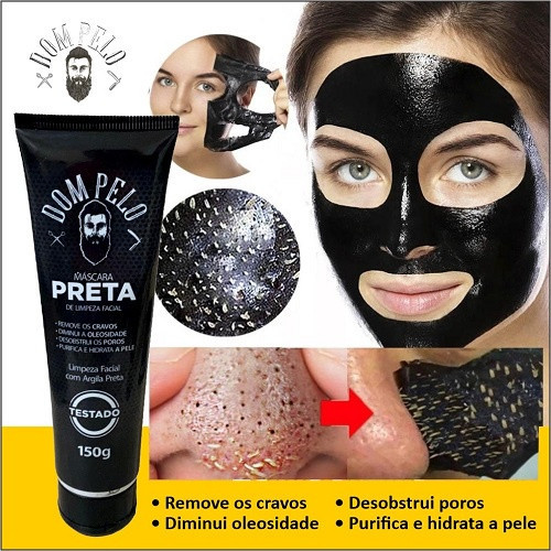 Máscara Para remover cravos e diminui oleosidade 150g Dom pelo