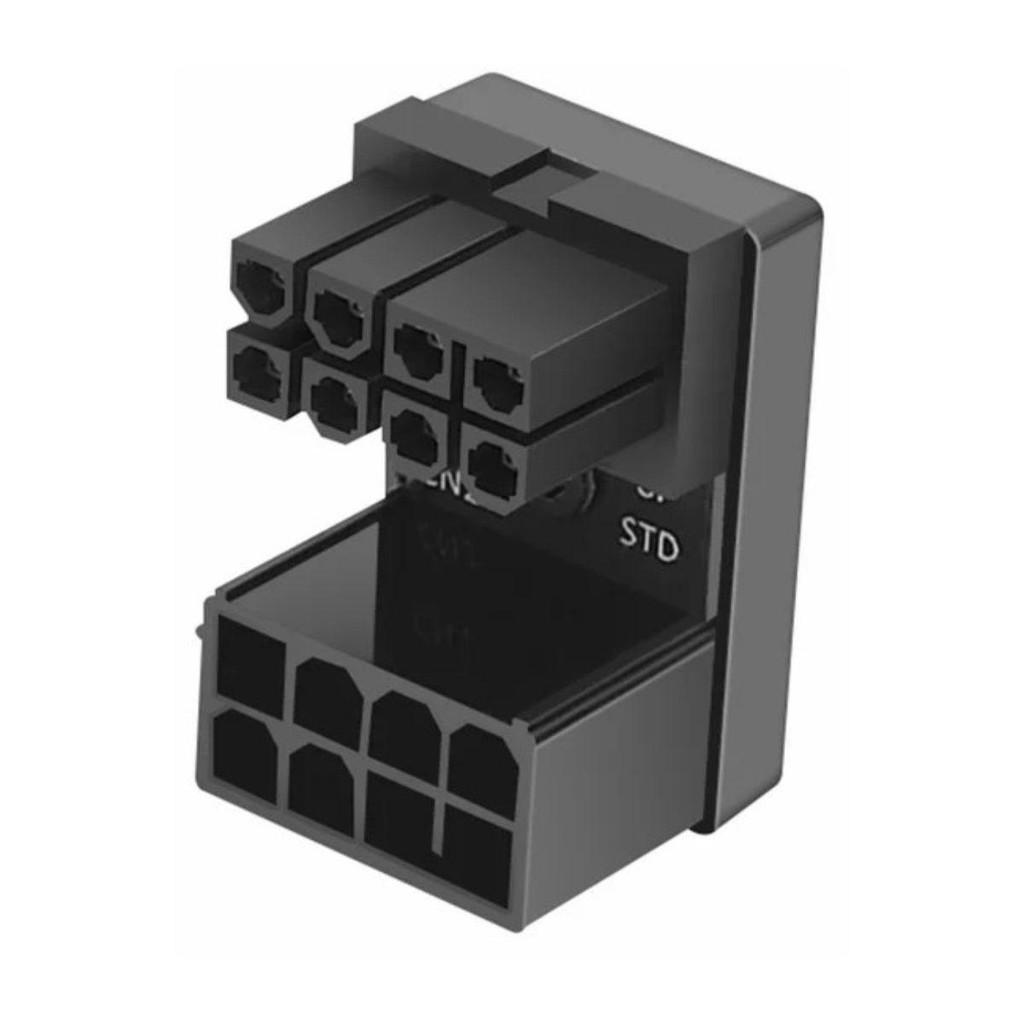Adaptador Conector 180 Graus Energia Placa De Video Gpu Vga 8 Pinos