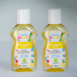 02 Frascos Óleo Infantil Turminha da Bagunça Menino e Menina 100 ML - Altamente Hidratante