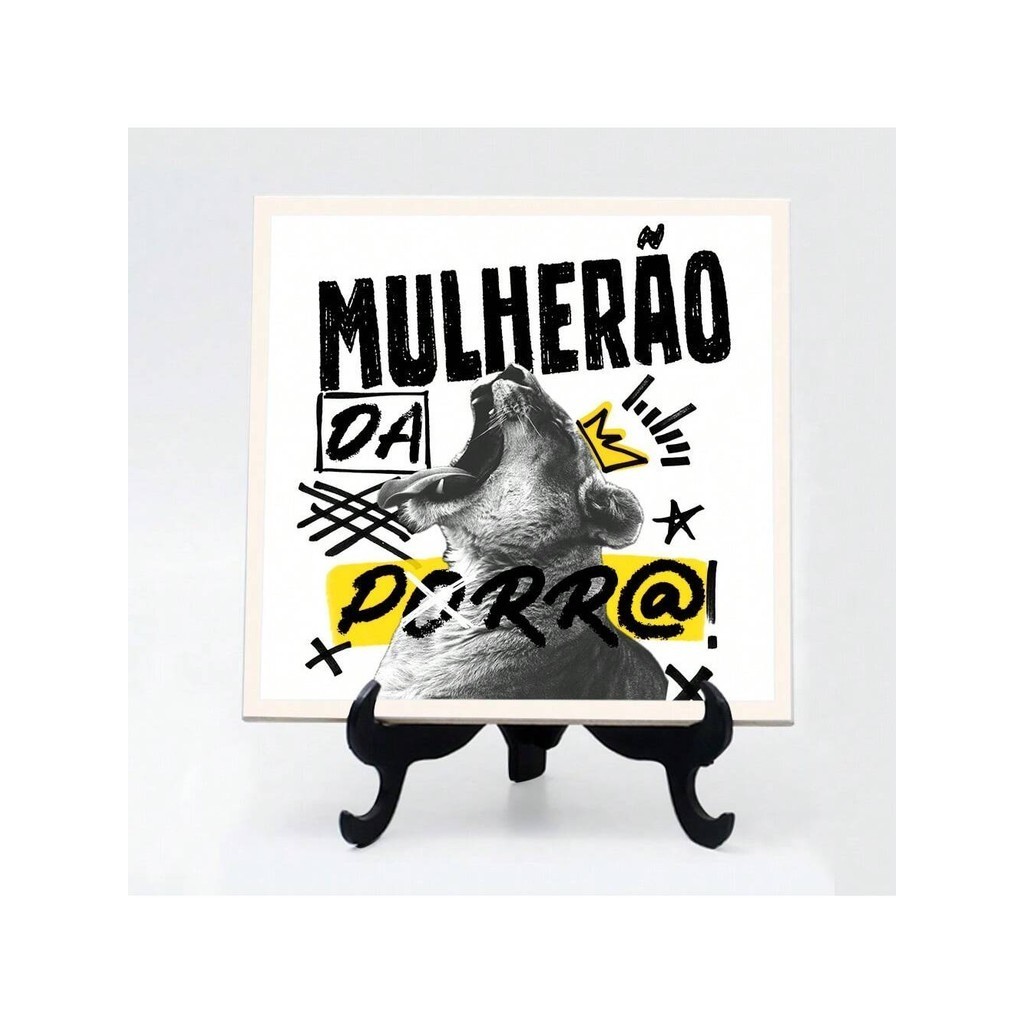 Quadro azulejo Mulher mulherão da Porra 24a | Shopee Brasil