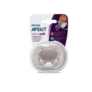 Chupeta Ultra Soft Unitária 6-18m Cinza Lisa Avent SCF092-51