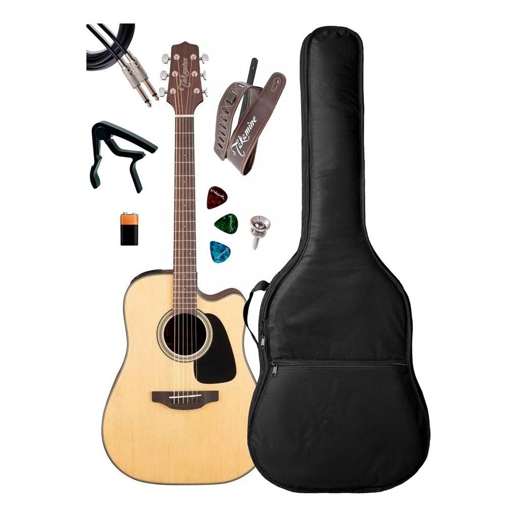 Takamine Folk Gd12 Ce Violao Aco+ Kit Bag Luxo+ Acessorios