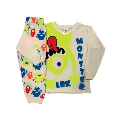 Pijama Infantil Menino Manga Comprida Estampado 100% Algodão