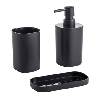 Conjunto para banheiro com saboneteira porta escova 3 peças quadrado - Mood